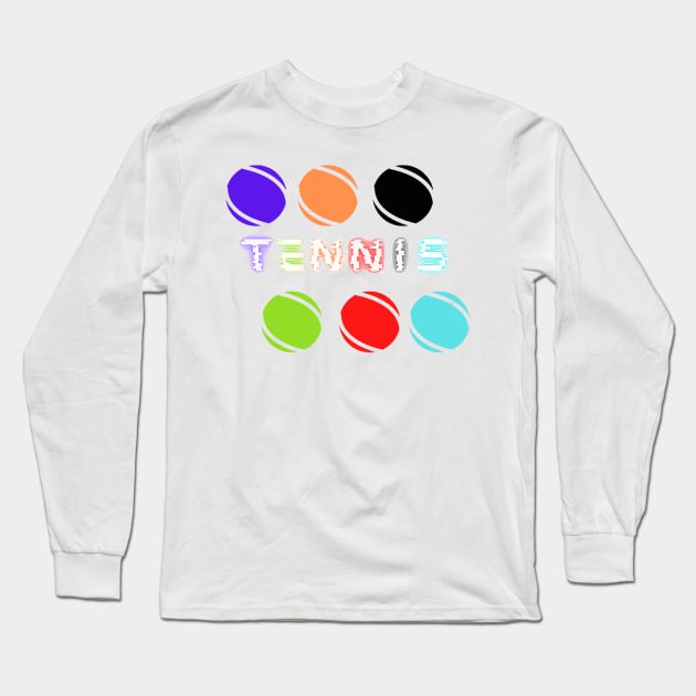 Cool Tennis Long Sleeve T-Shirt by LukeYang